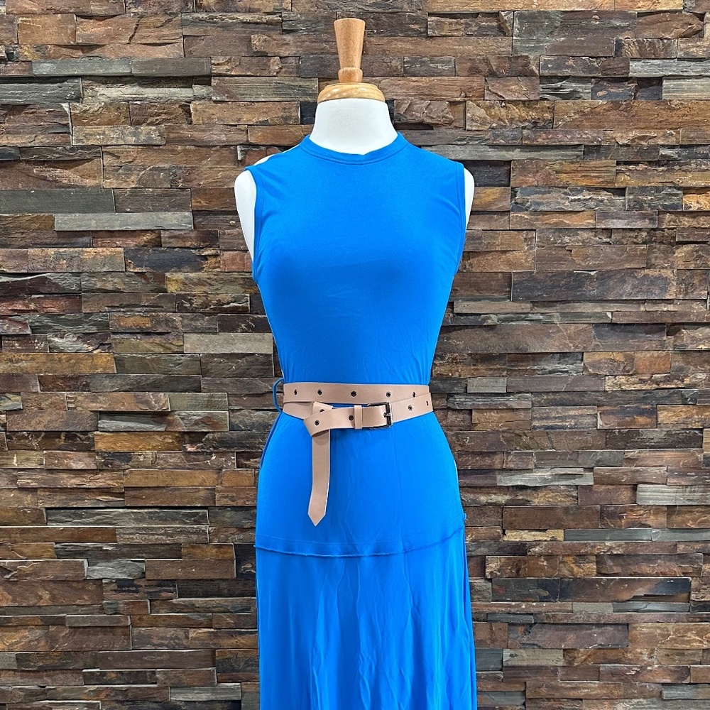 Marni Color-block Blue Beige Tunic Dress Size 40 Made in Italy